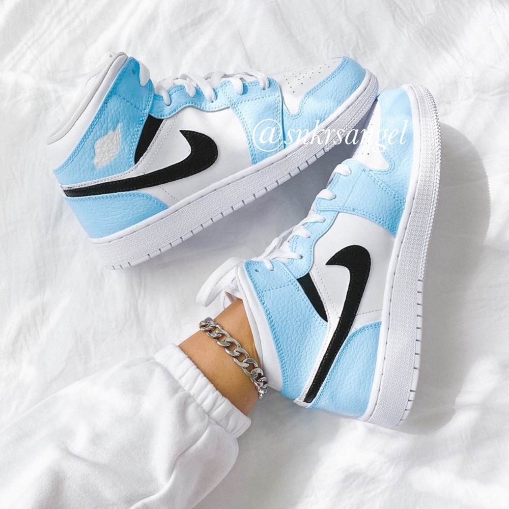 Nike custom air jordan 1 mid sneakers - Picture 3 of 3